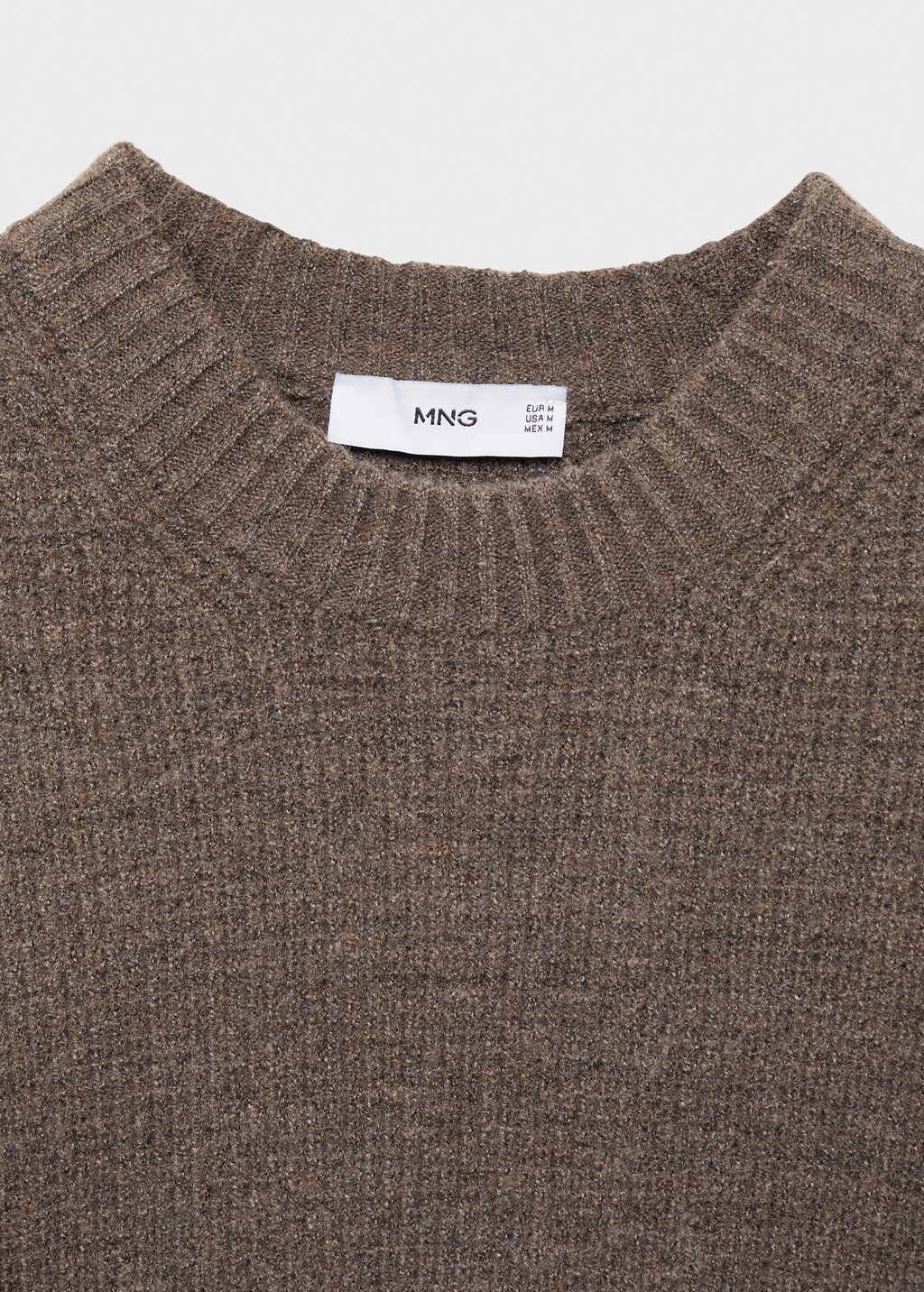 Knitted sweater with check structure - Off White