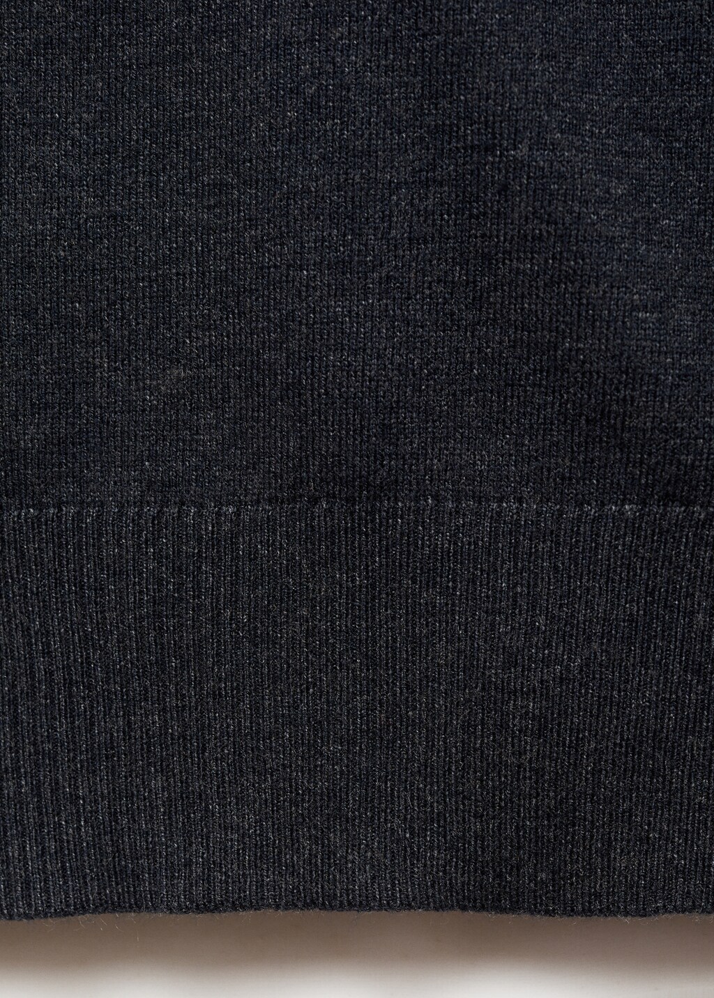 Round-neck knitted sweater - Dark Navy
