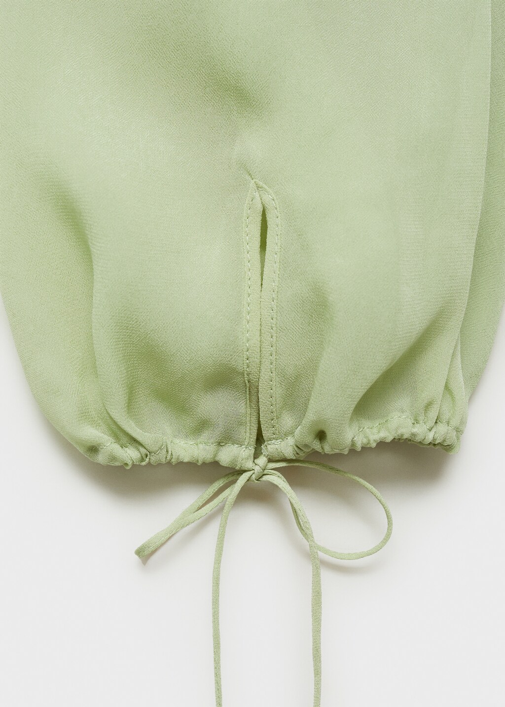 Combined blouse with bow detail - Green