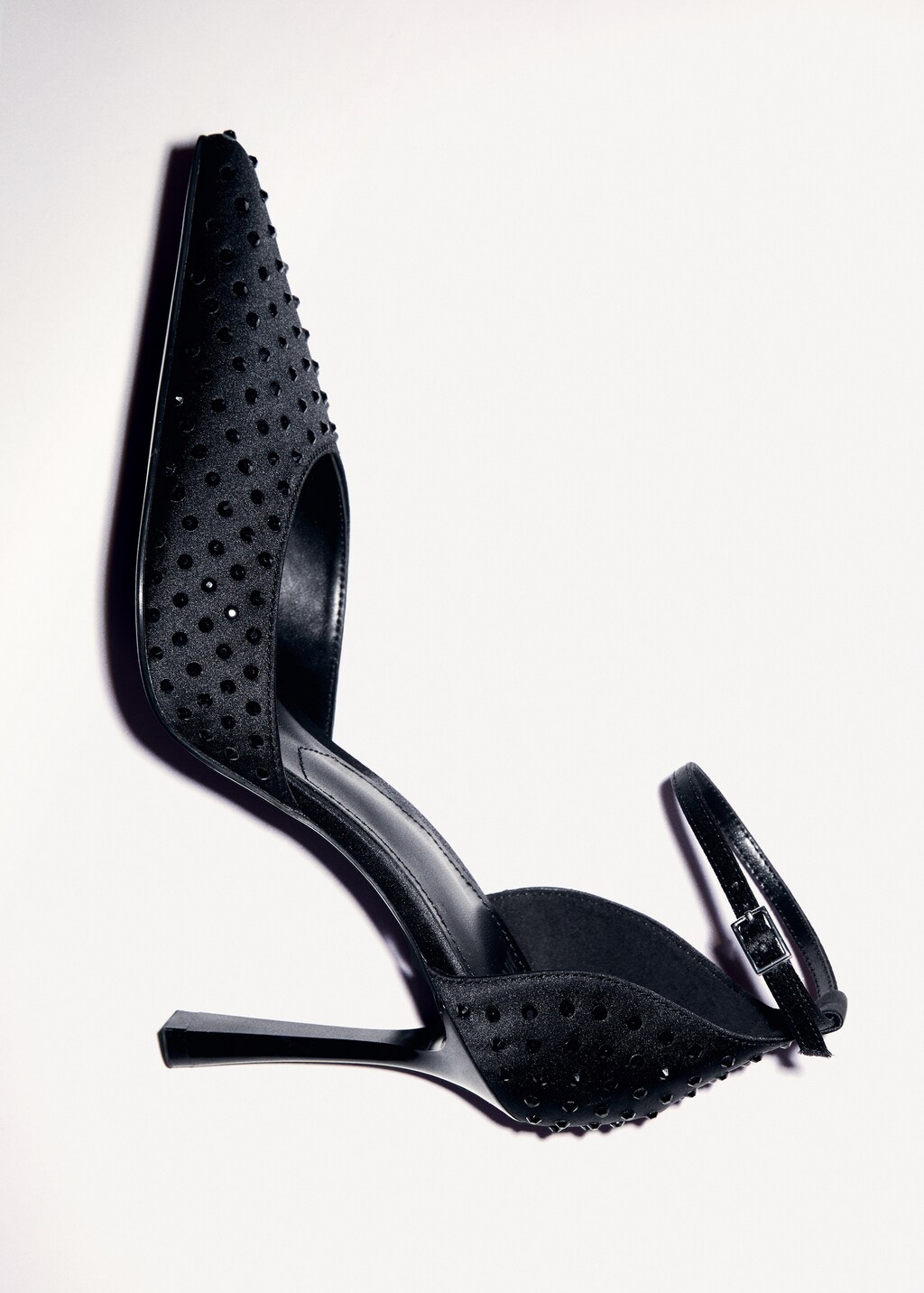 Crystal heel shoe - Black