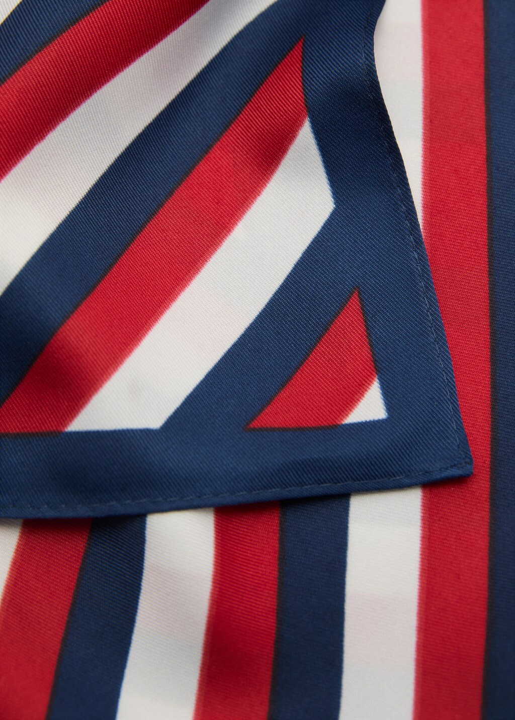 Multi-coloured striped scarf - Red