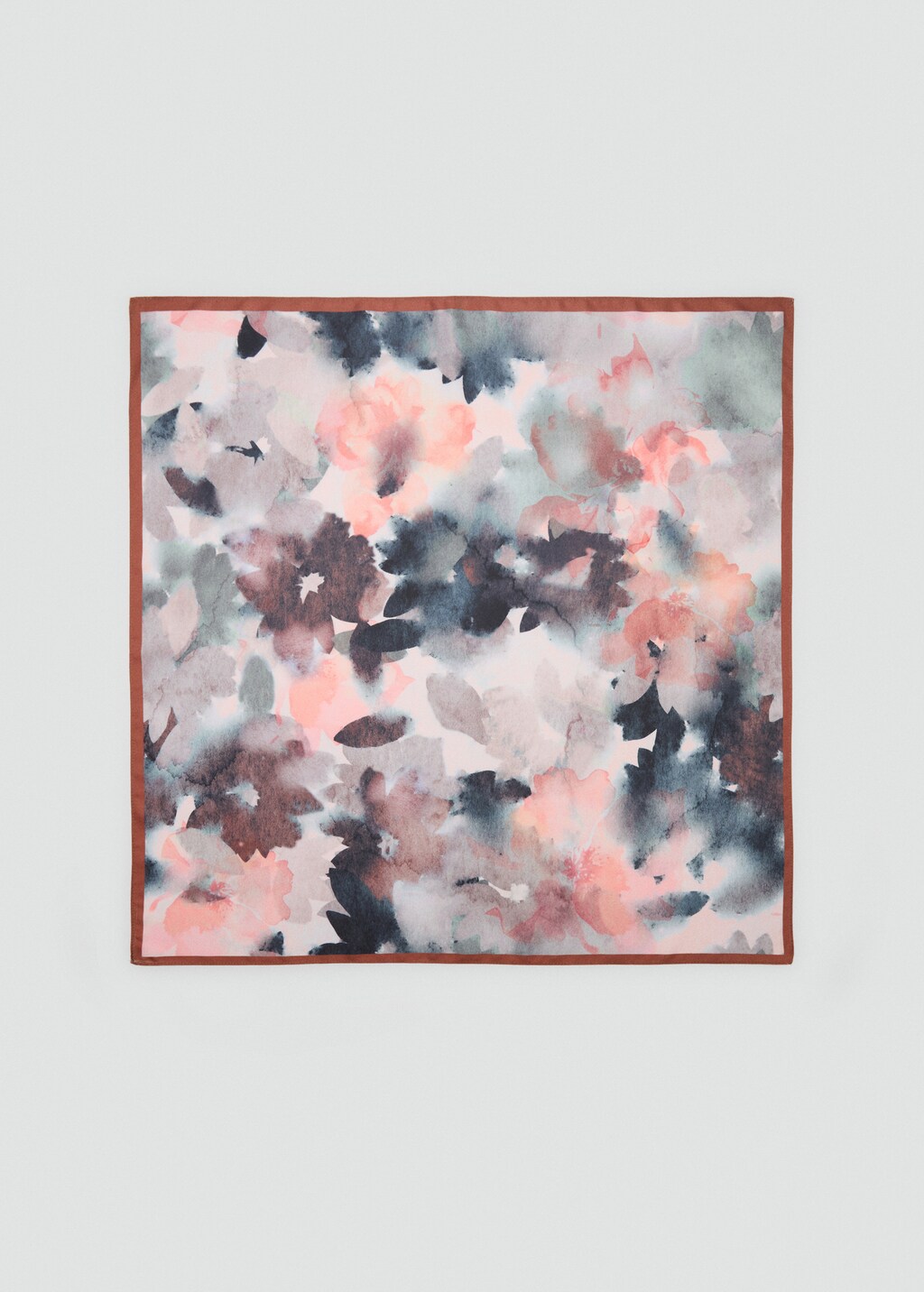 Printed satin scarf - Light Pink