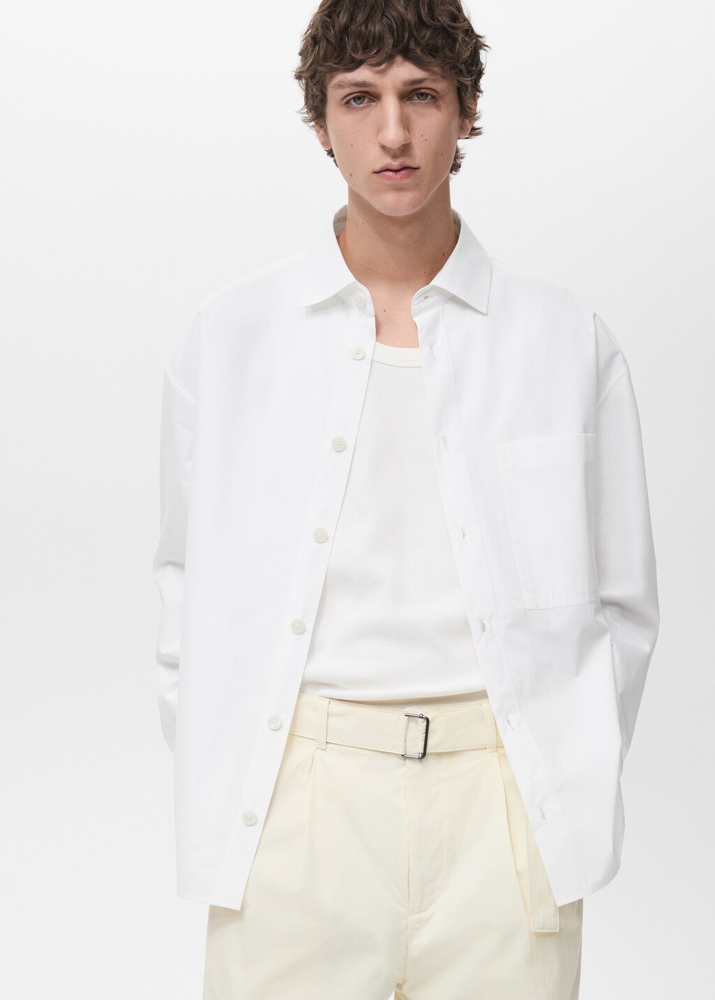 100% cotton relaxed-fit shirt - White