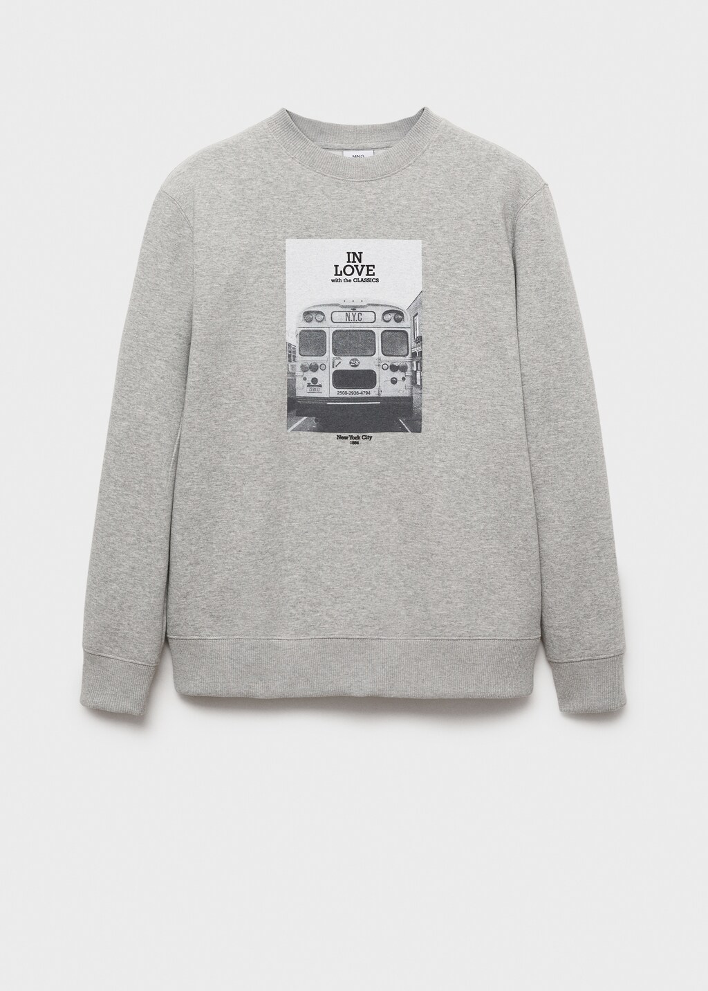 Graphic-print cotton sweatshirt - Dark Heather Grey