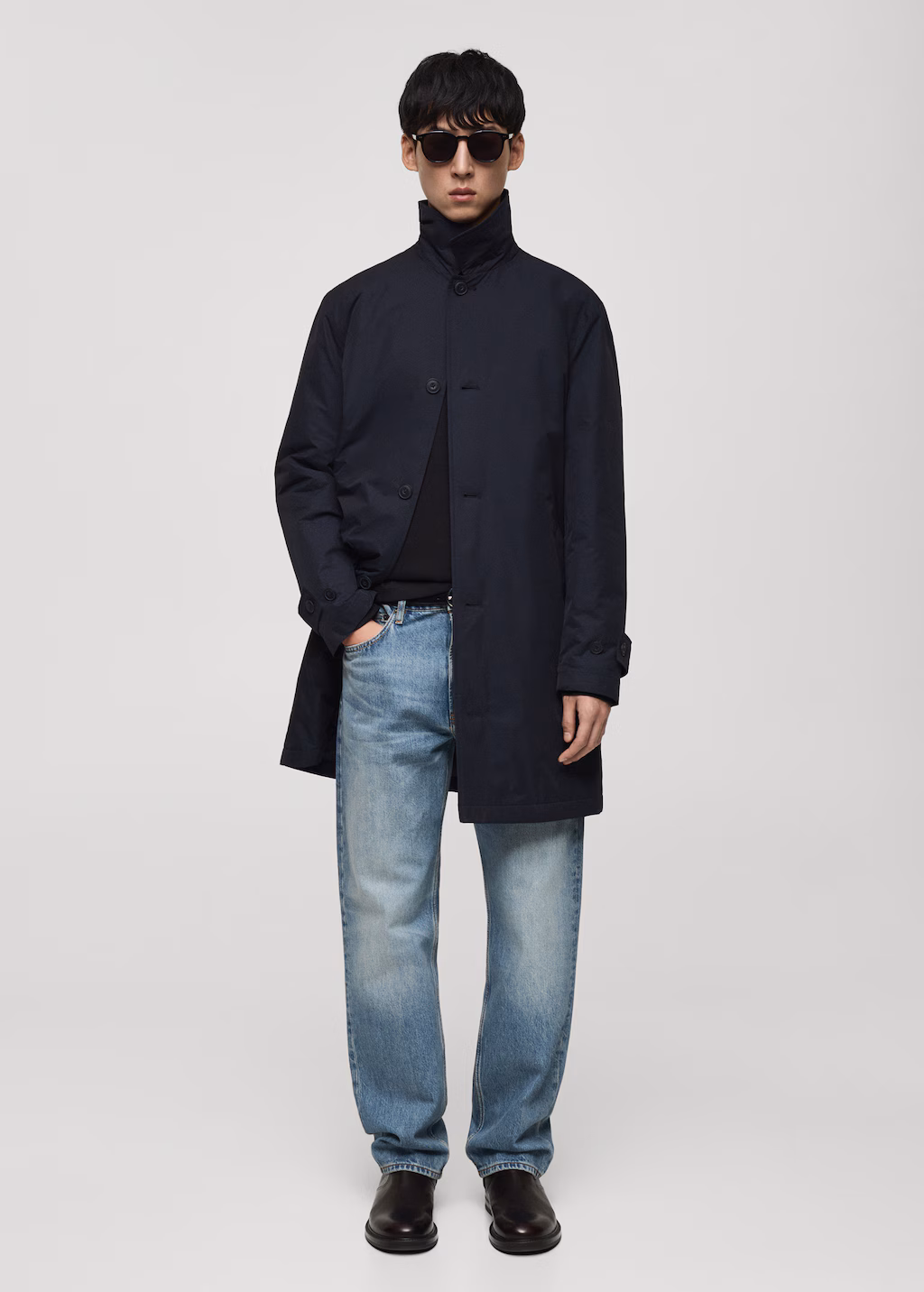 Moby straight-fit black jeans - Black denim