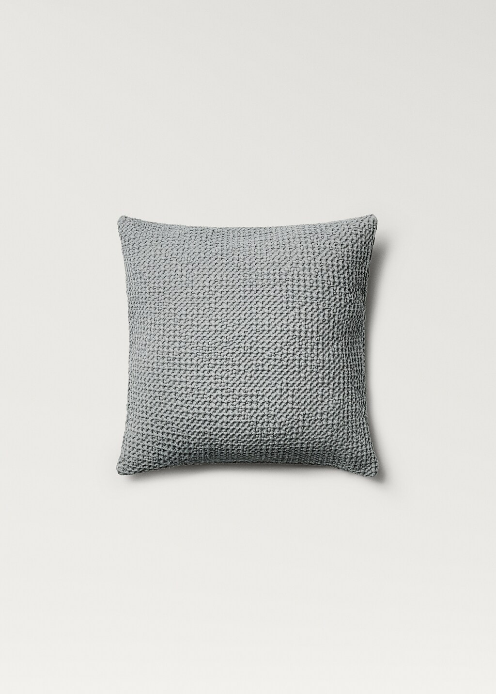 Cotton waffle garment-dyed children's cushion cover 40x40cm - White