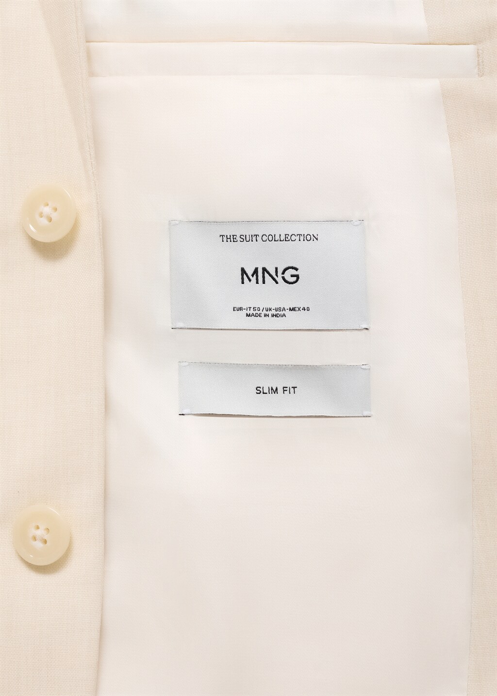 Milan slim-fit suit jacket - Beige