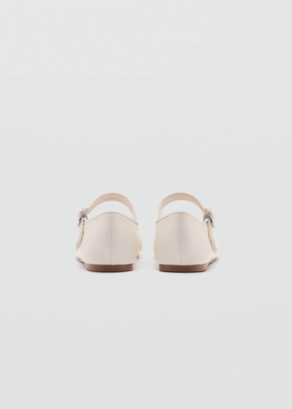Round-toe ballet flats with buckle - Off White