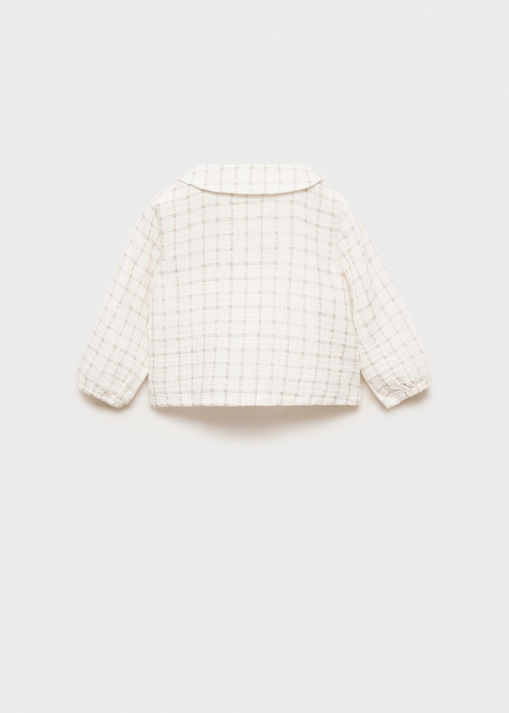 Check cotton blouse - Off White