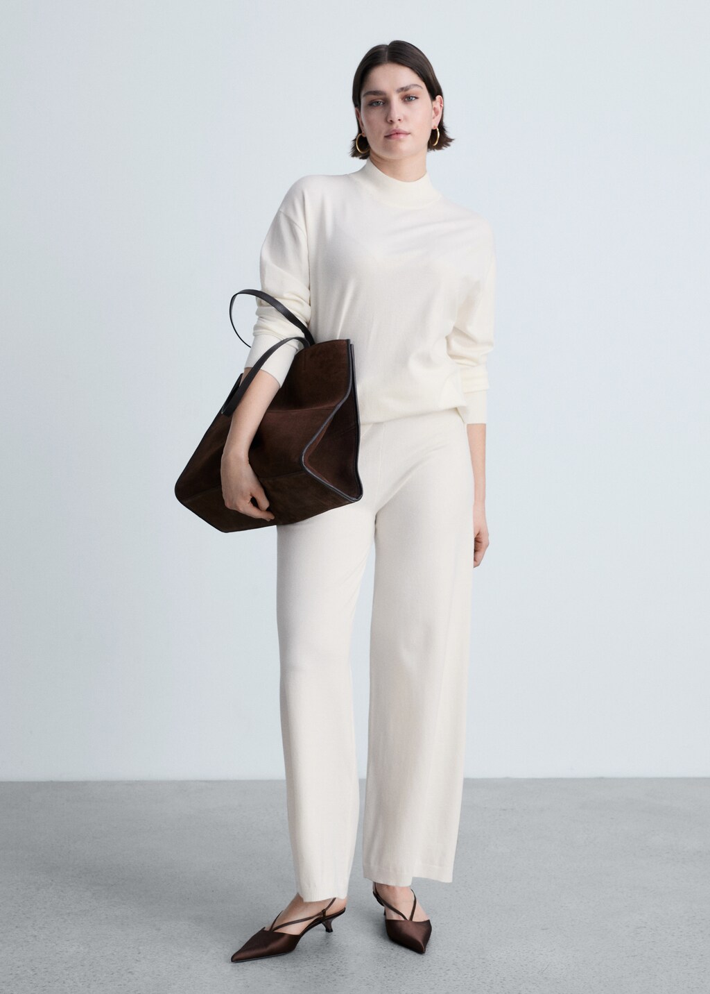 Perkins neck knitted sweater - Black