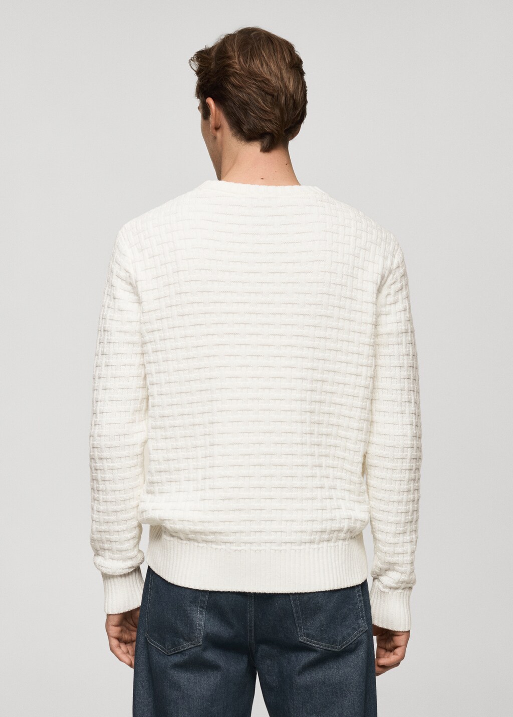 Crossed knit sweater - Sand