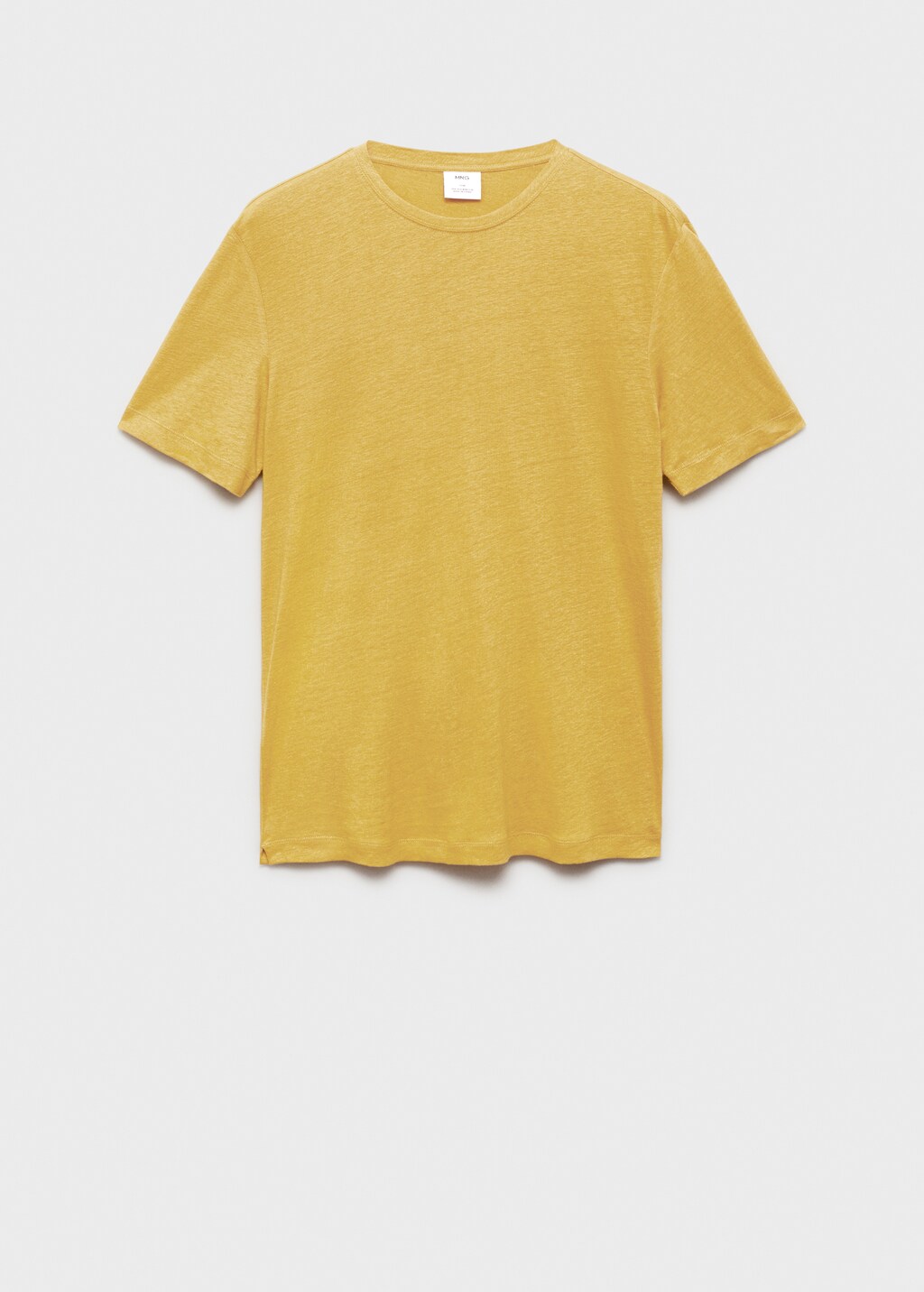 Linen slim-fit t-shirt - Black