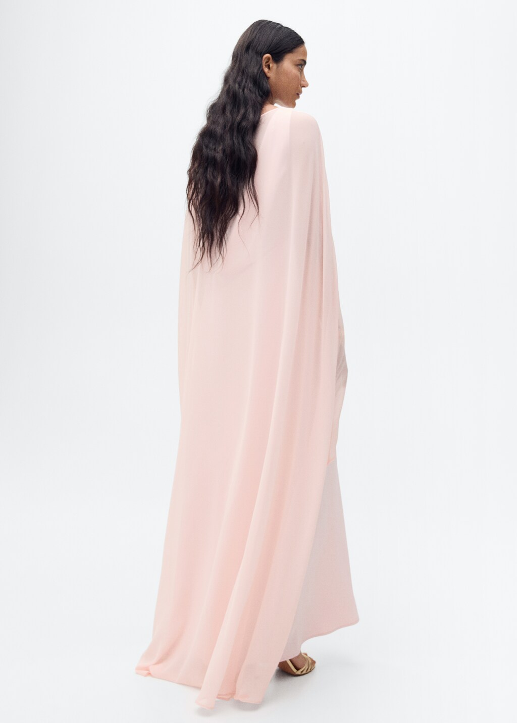 Long semi-transparent cape - Sky Blue