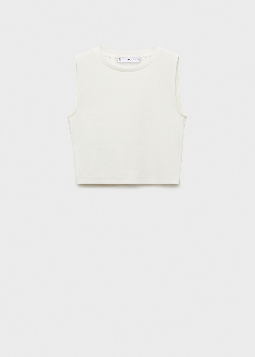 Sleeveless cotton crop top - Black