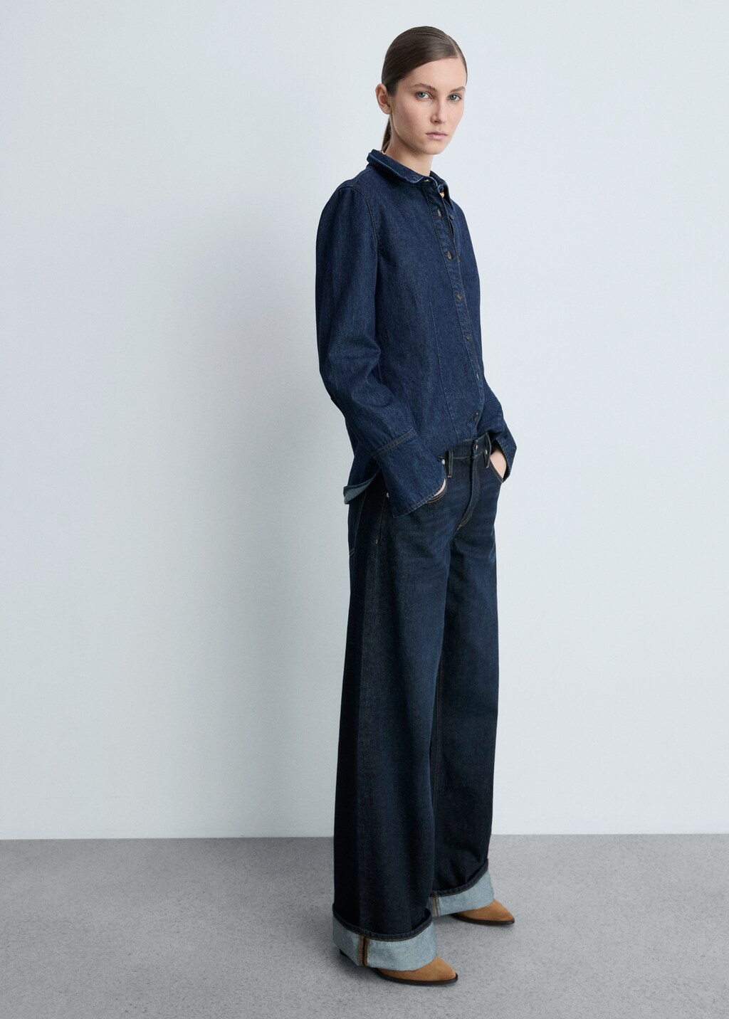 Suede leather ankle boots - Tobacco Brown