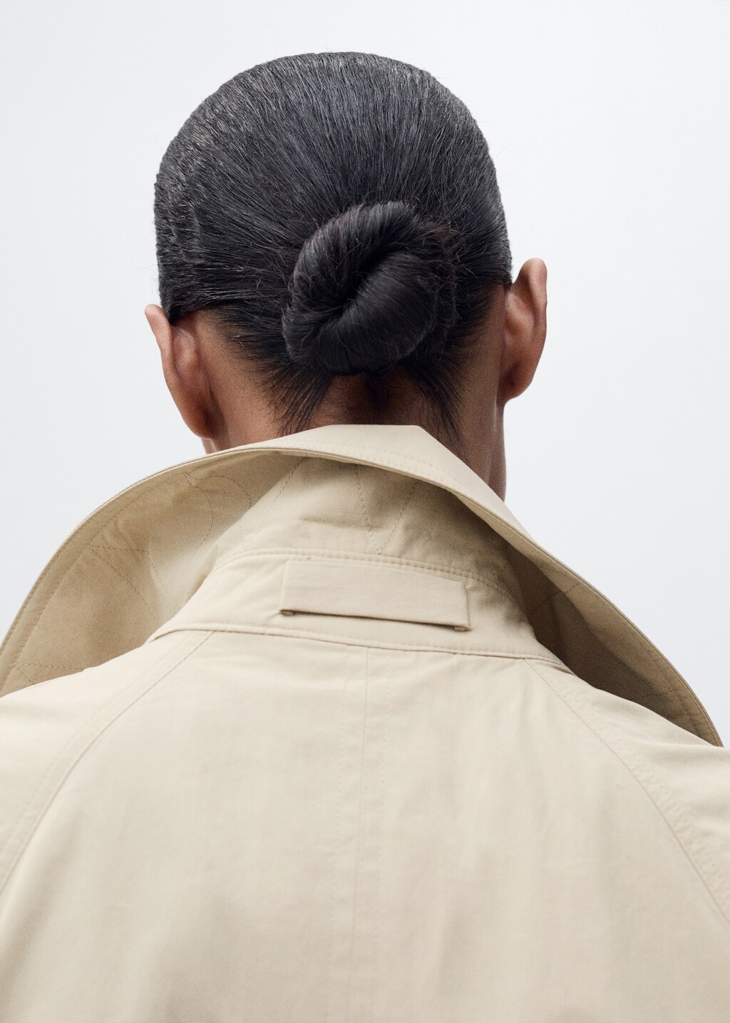 Cotton trench coat with belt - Beige