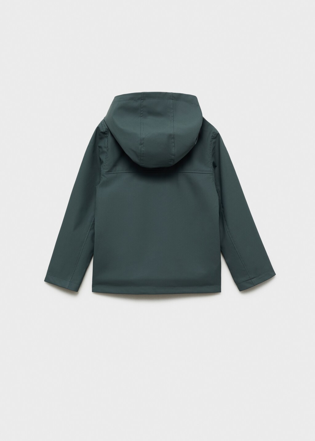 Hooded water-repellent coat - Dark Green