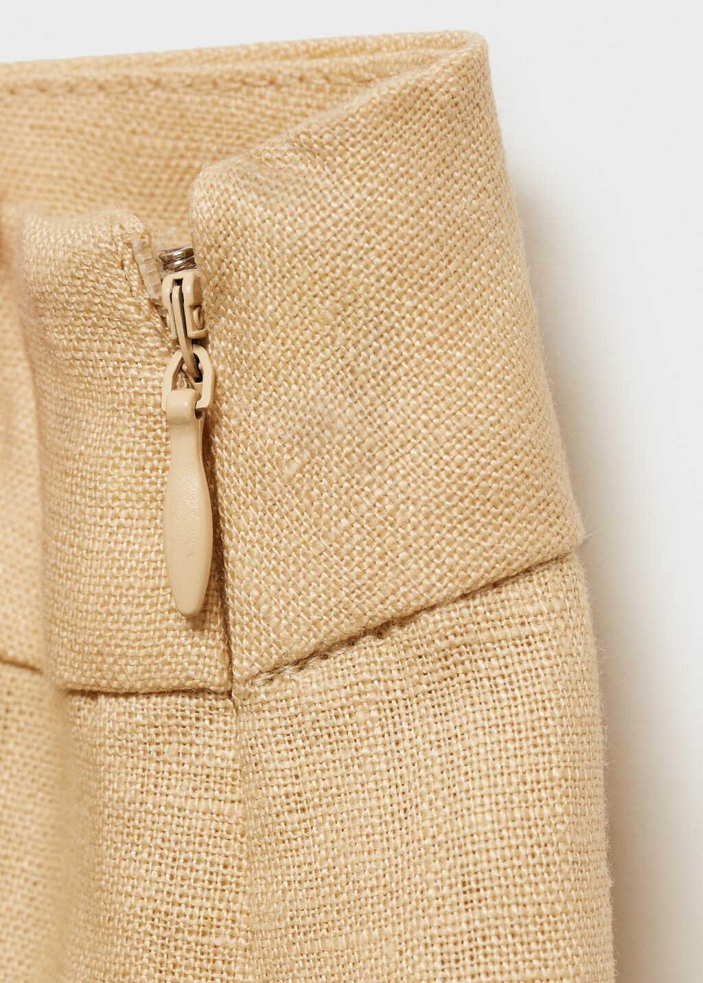 Linen crossover trousers - Sand