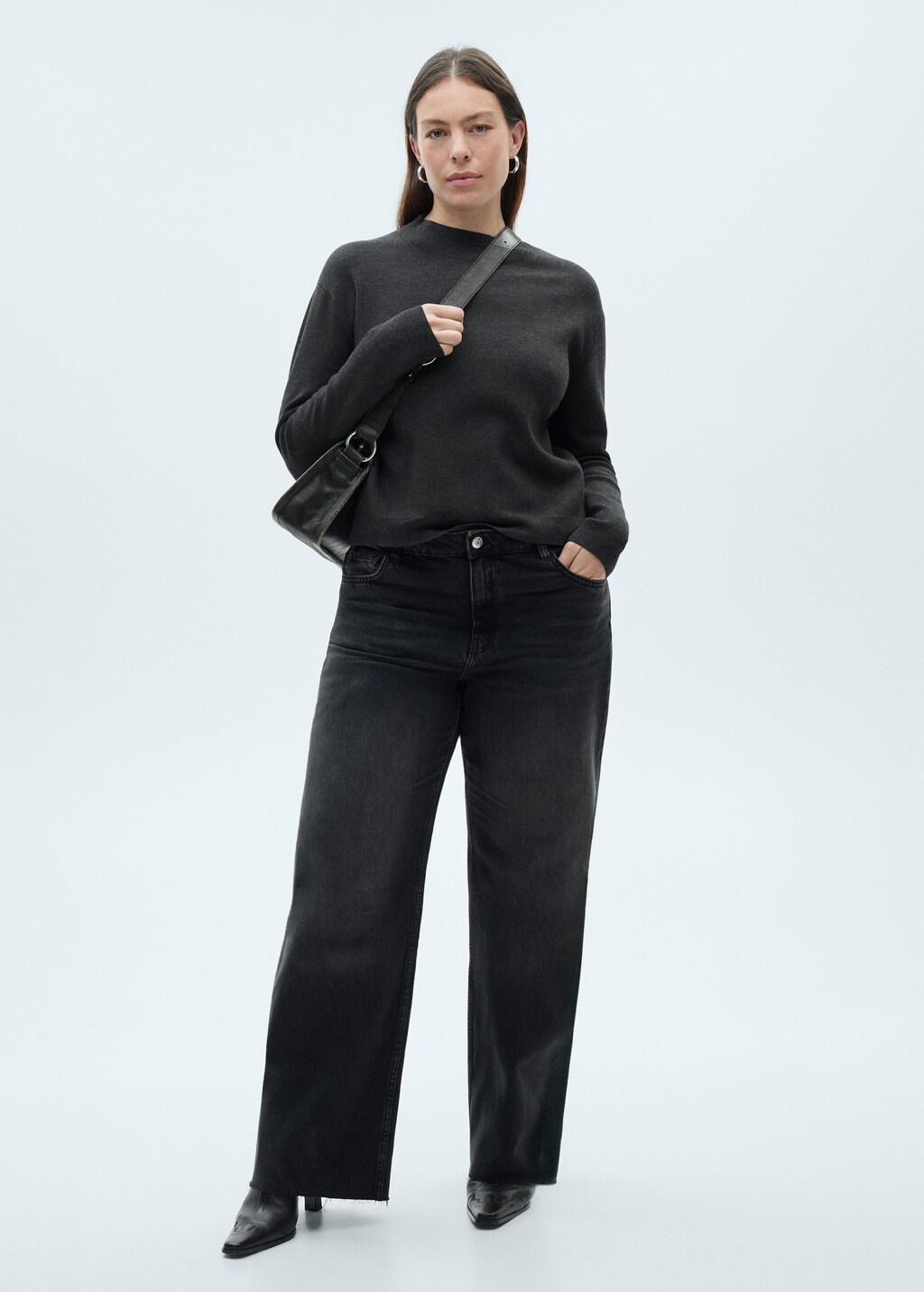 Danila wideleg rinse-wash jeans - Open Blue