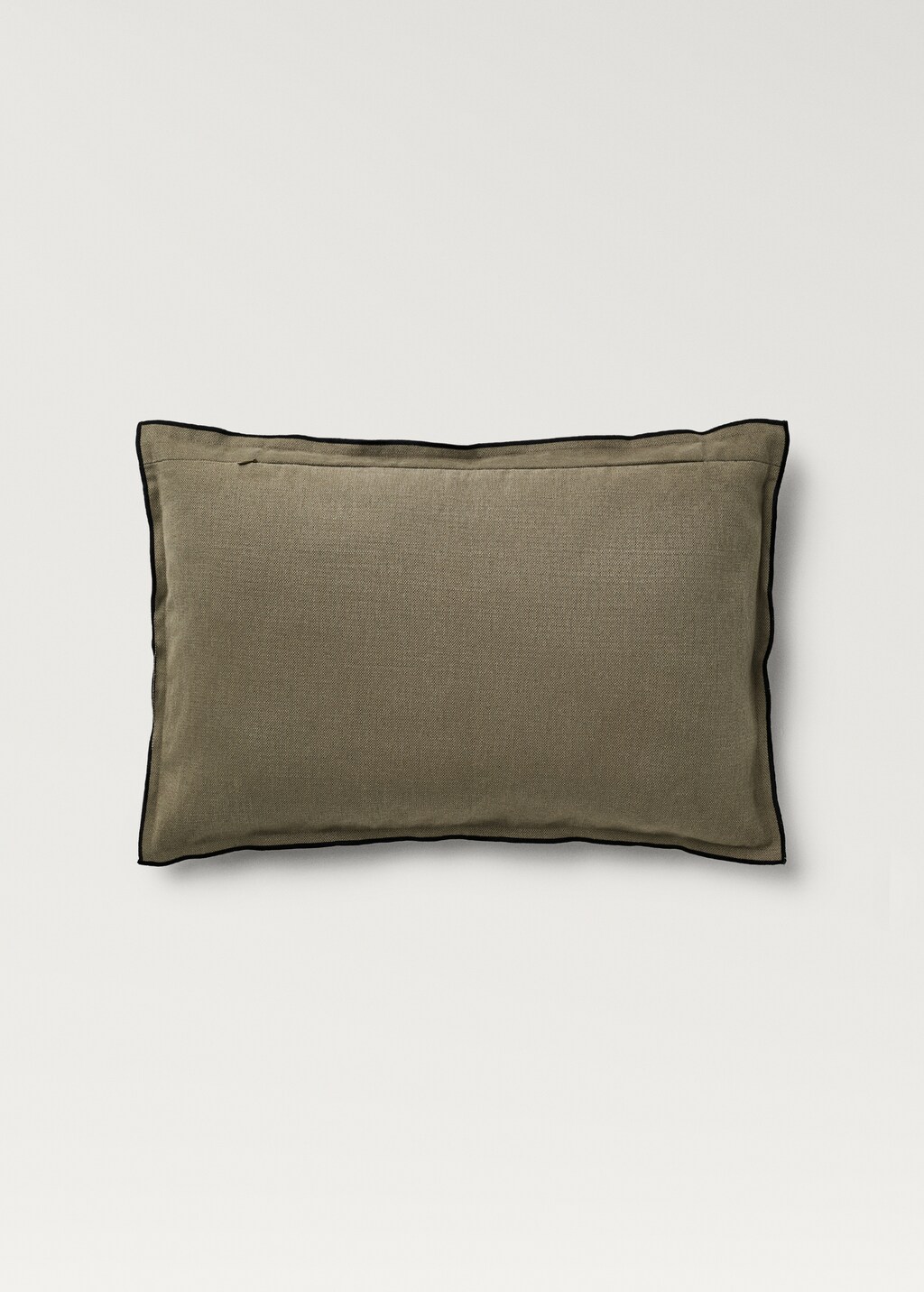 Piping cotton linen cushion cover - Emerald Green