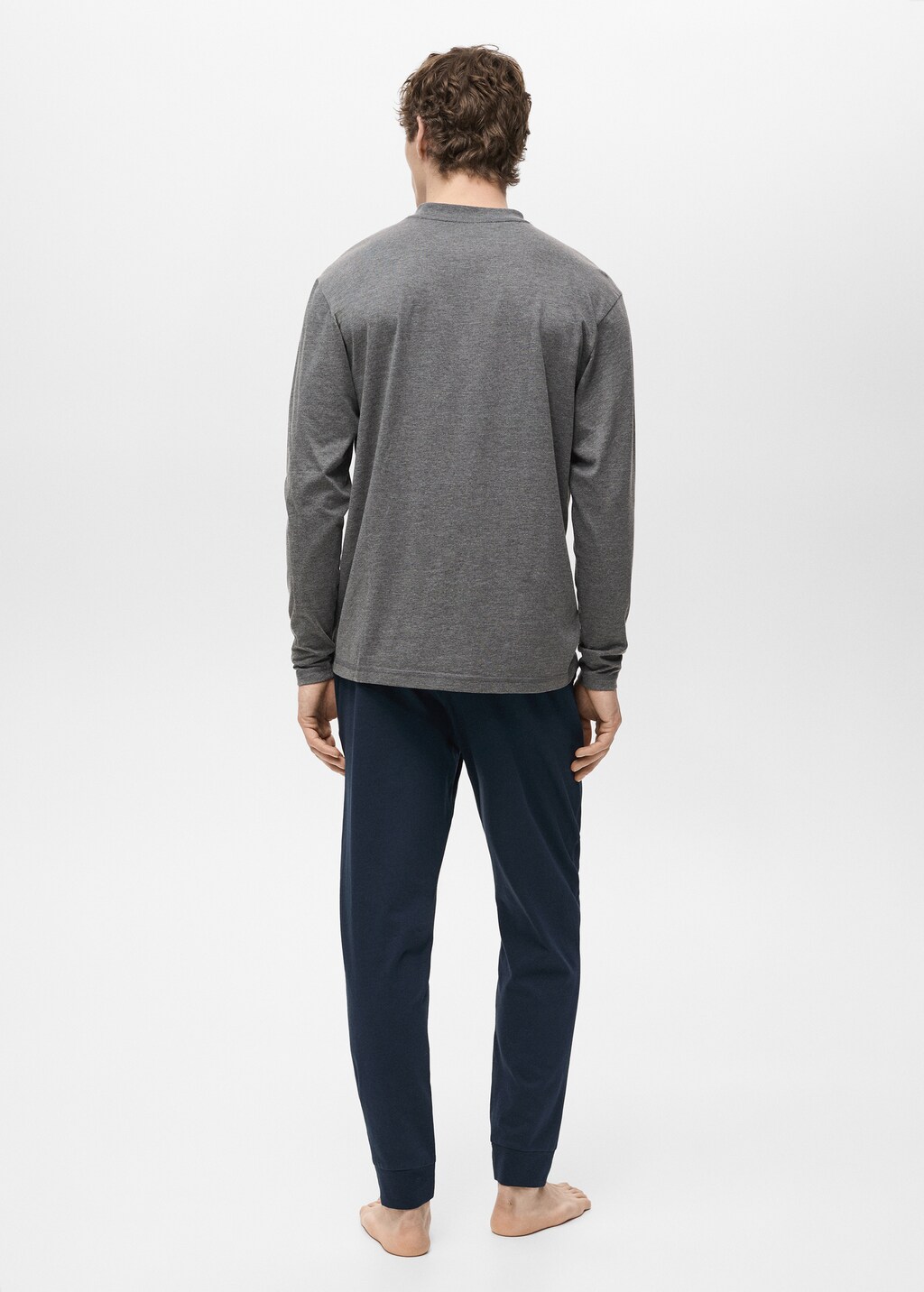 Cotton structured pyjama pack - Khaki