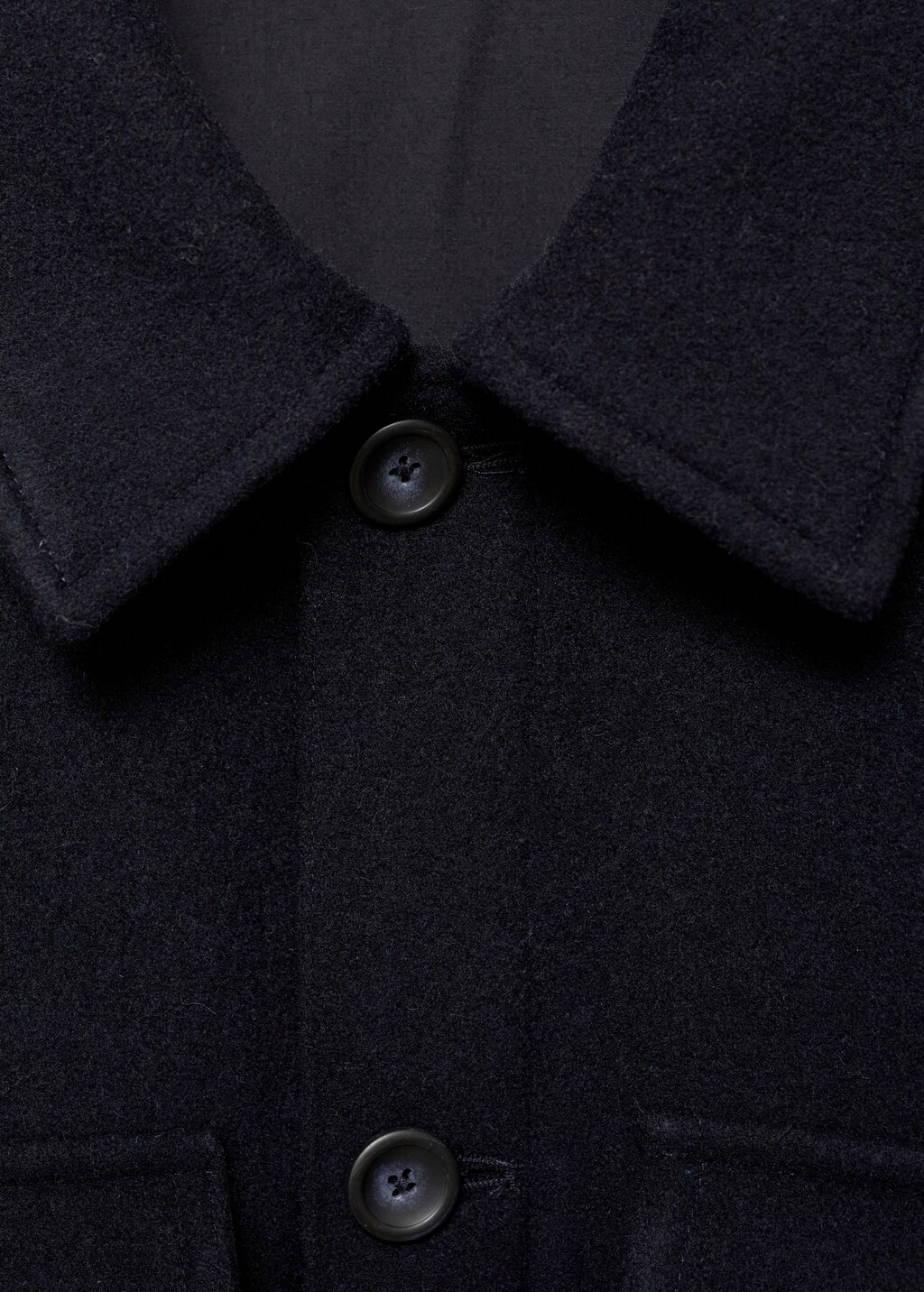 Flannel wool-blend overshirt - Medium Brown