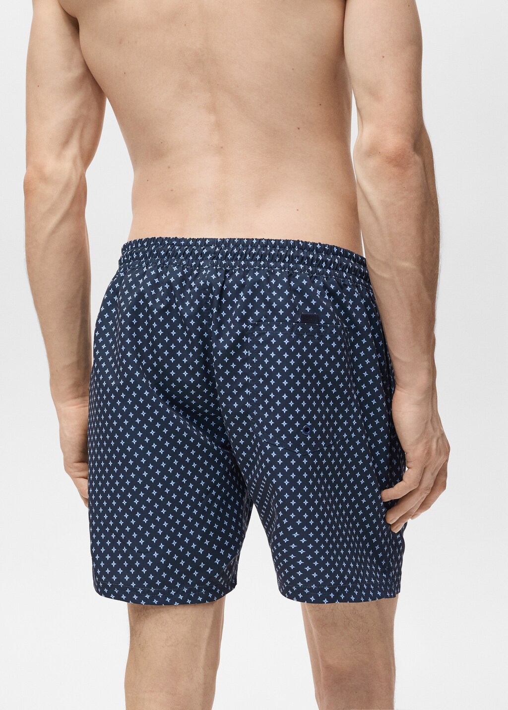 Geometric-print swimsuit - Khaki