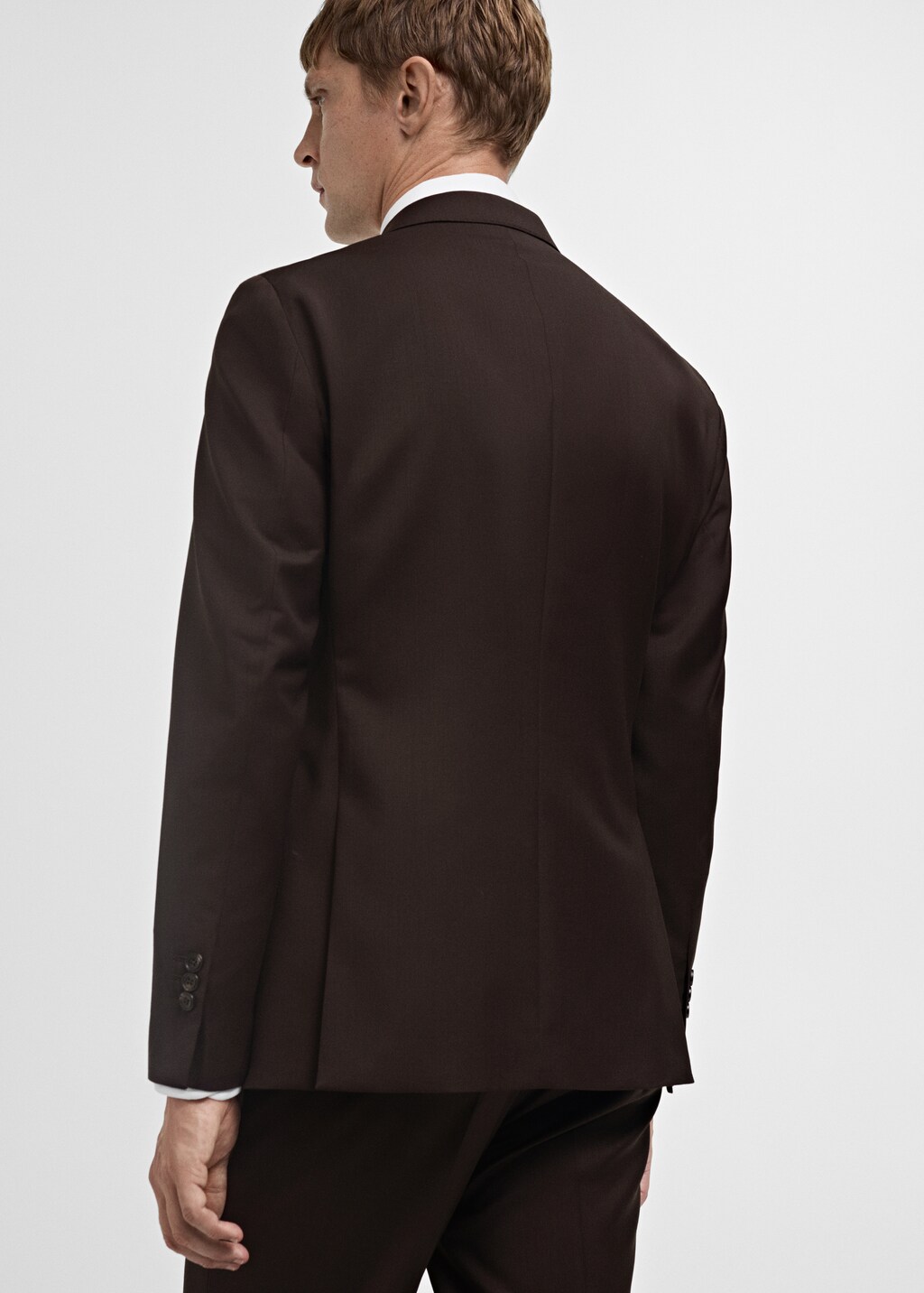 Venice 100% virgin wool suit jacket - Brown