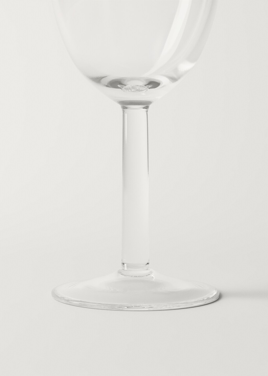 Tall hand-blown stem glass - Ice Grey