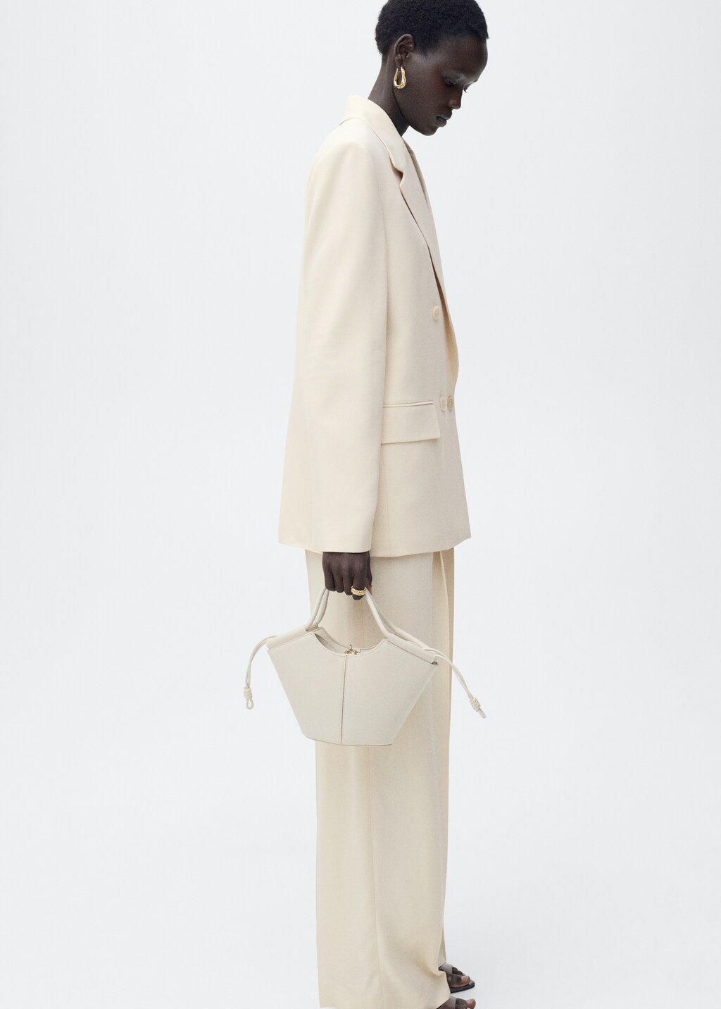 Double-breasted suit jacket - Vanilla