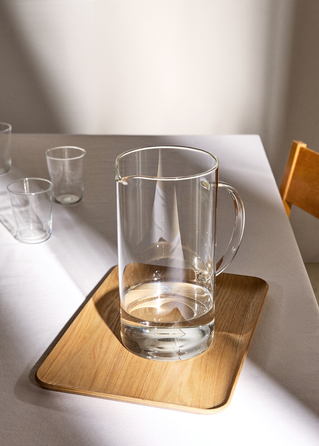 Borosilicate jug with handle 24x12cm - Ice Grey