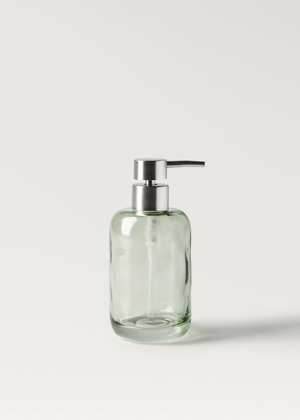 Cylindrical glass soap dispenser - Green