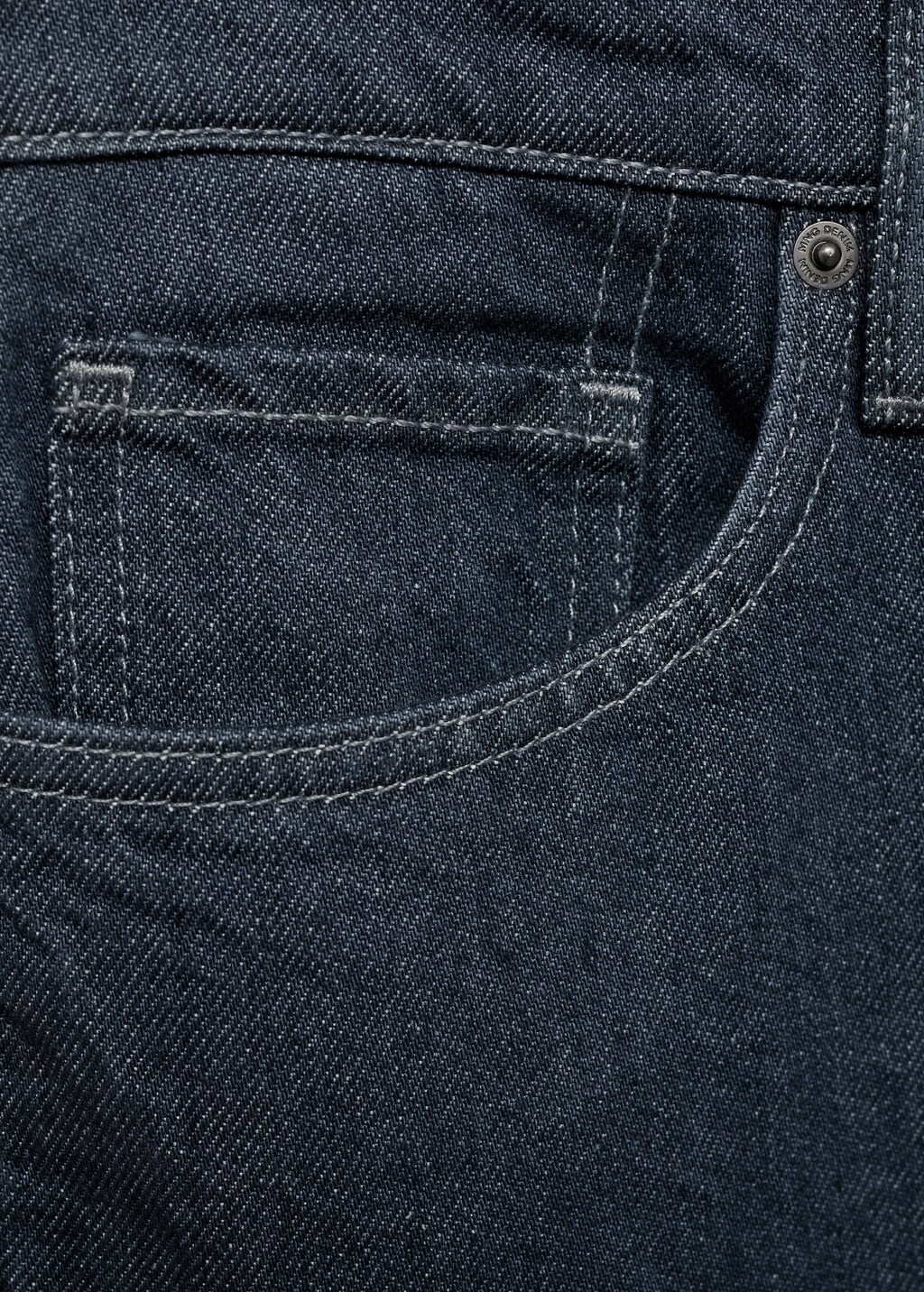Regular-fit jeans with distressed effect - Petrol Blue