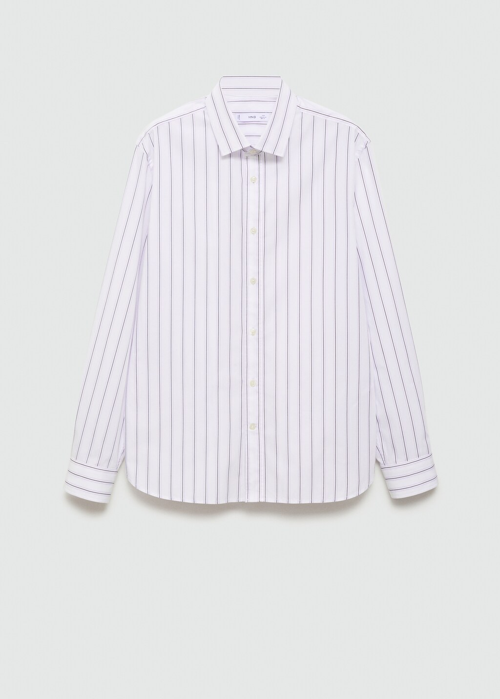 Regular-fit striped cotton shirt - Sky Blue
