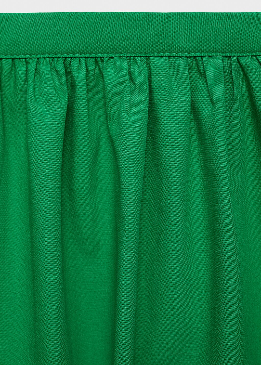 Flared cotton skirt - Green
