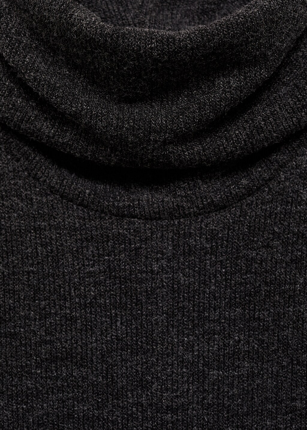 Knitted turtleneck dress - Brown