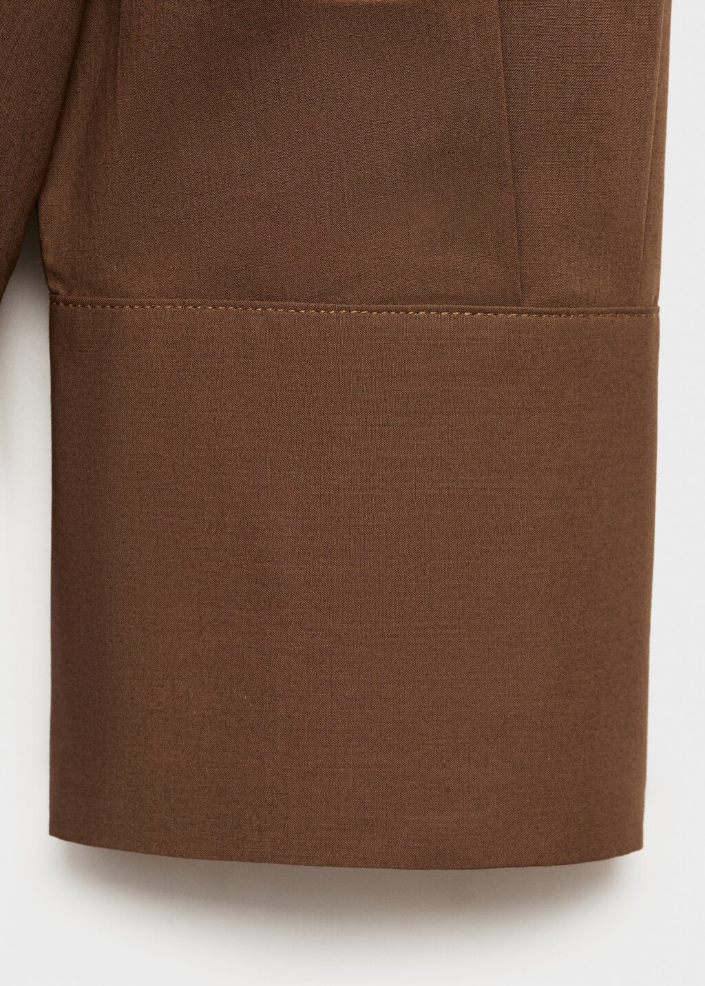 100% cotton straight-fit shirt - Brown