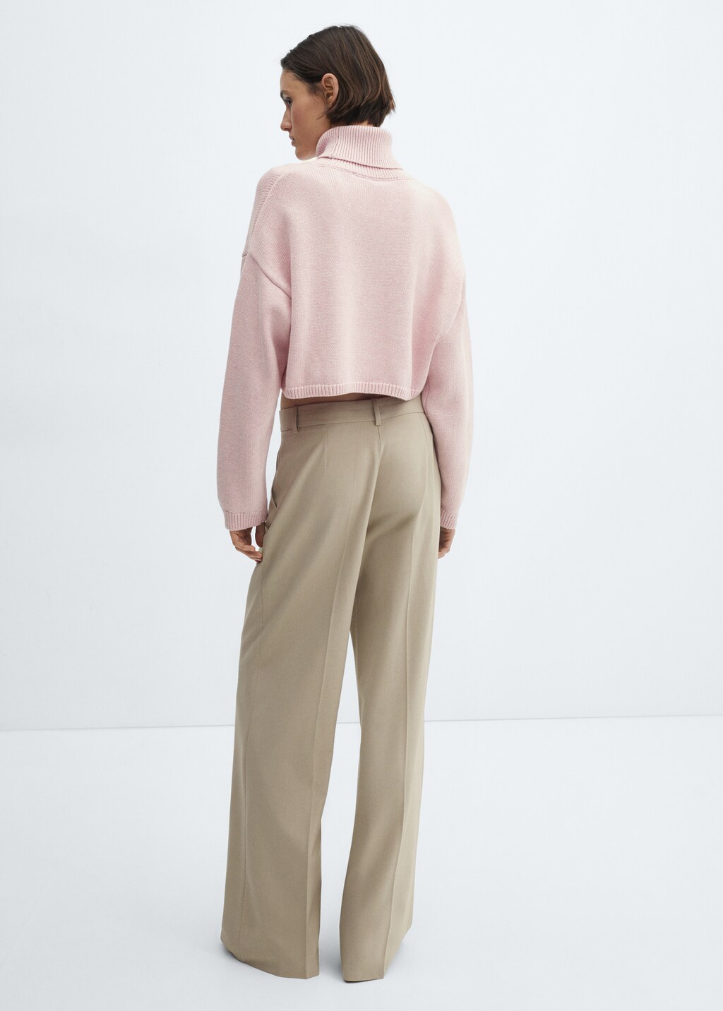 Turtleneck knitted sweater - Khaki