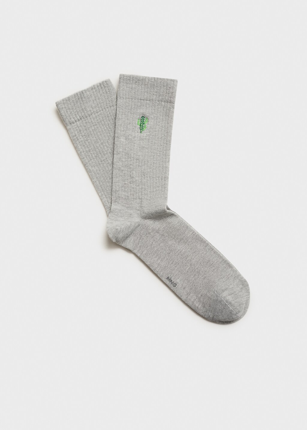 Embroidered cotton socks - Off White