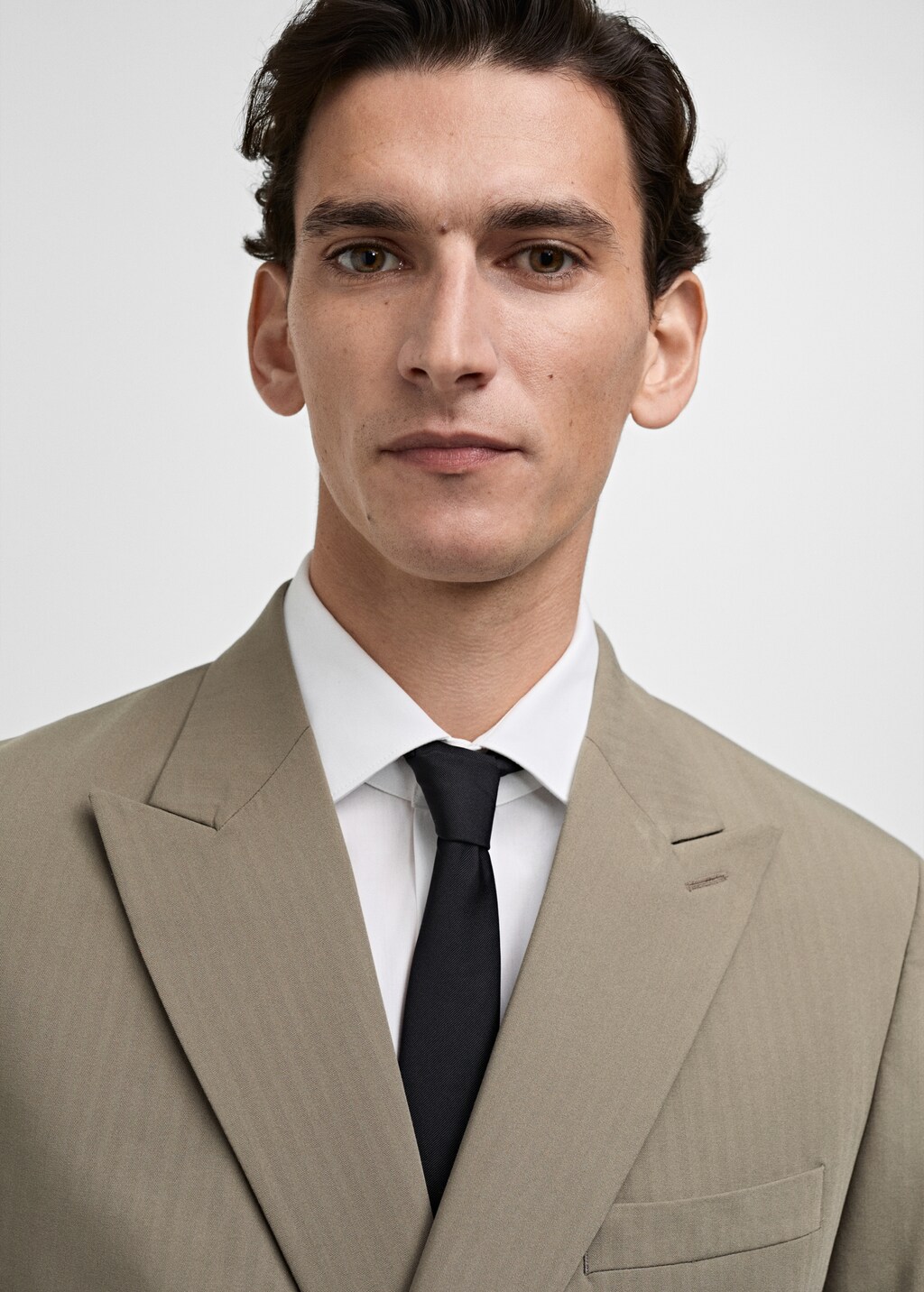 Monaco double-breasted slim-fit suit jacket - Grey