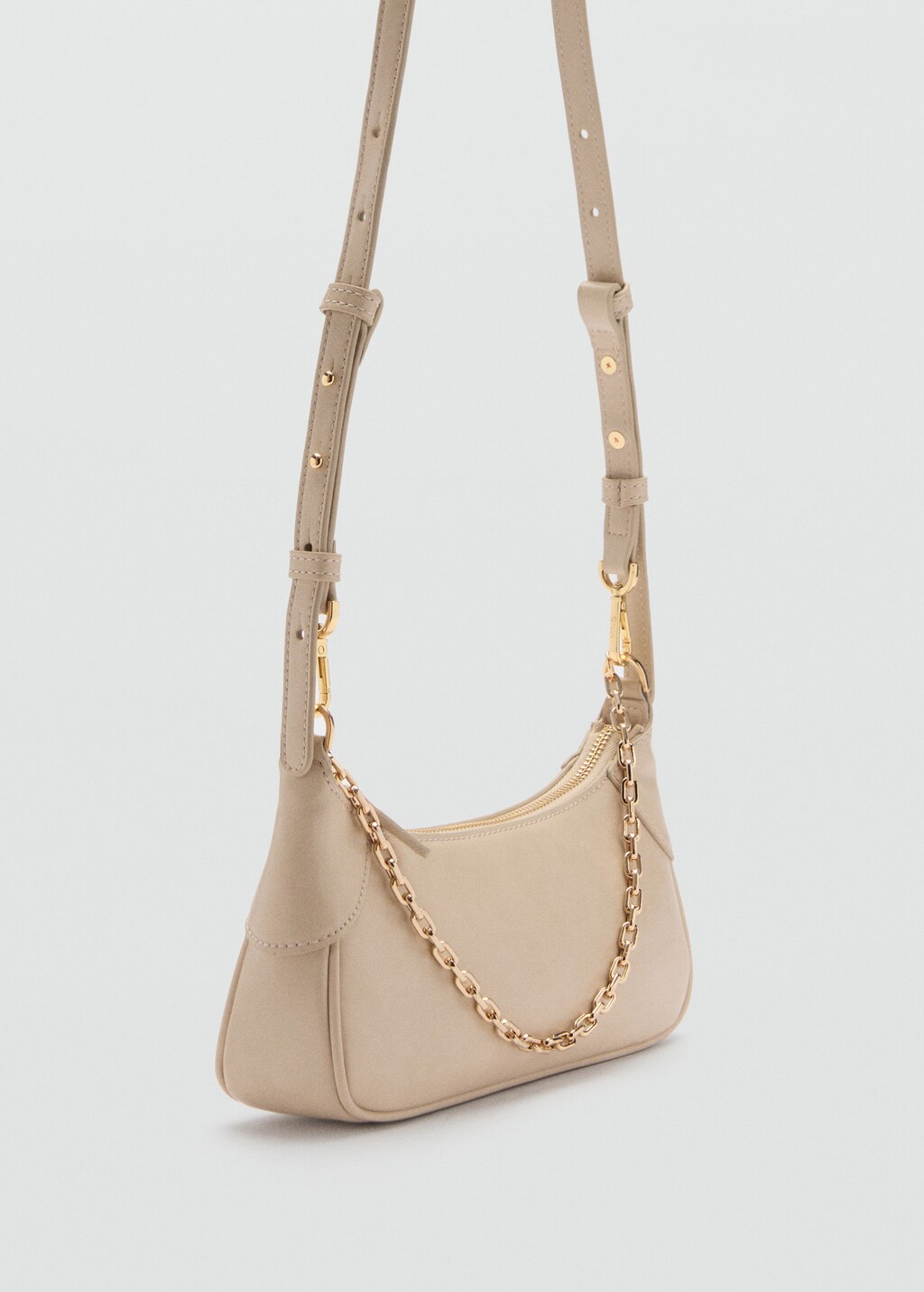 Double-handle chain bag - Black