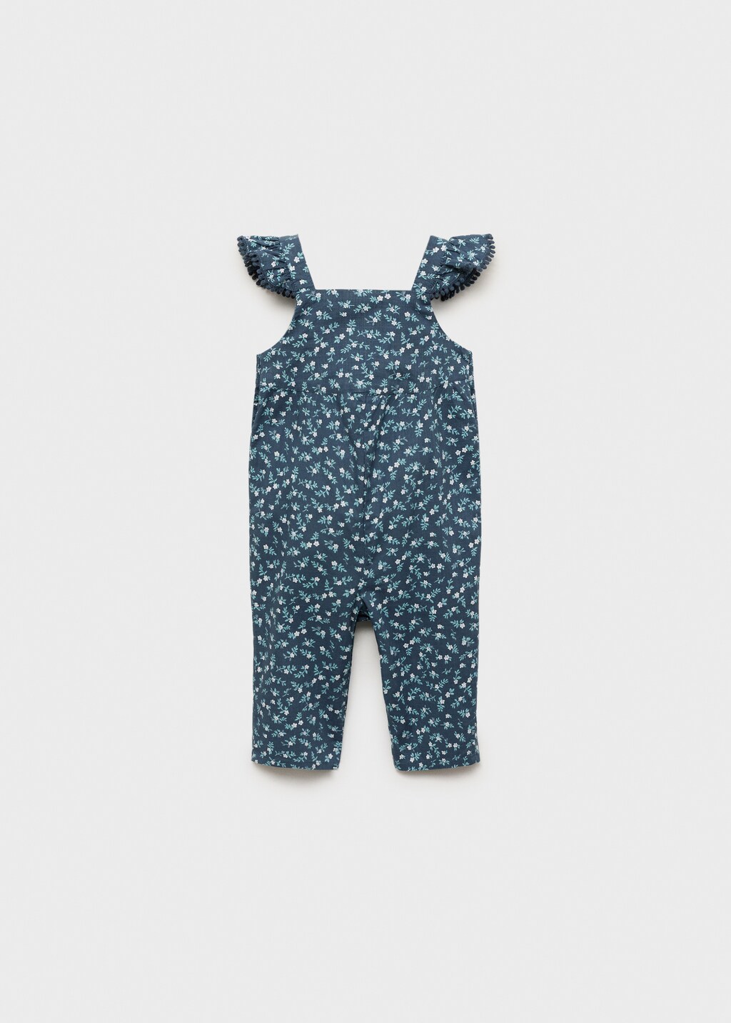 Ruffled printed dungarees - Dark Navy