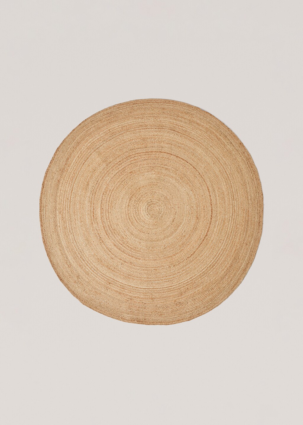 Natural fibre round carpet 110cm - Beige