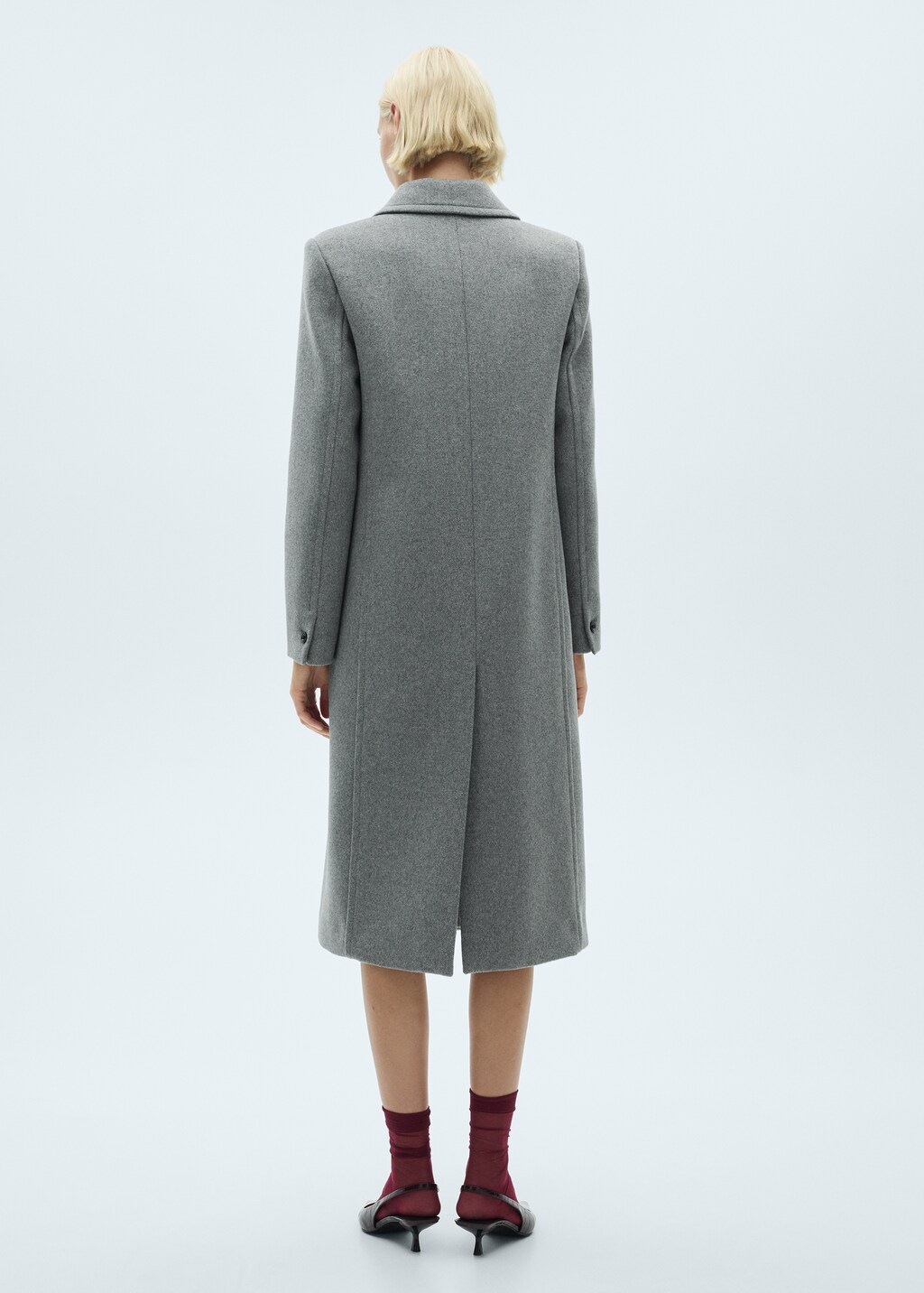 Lapels wool coat - Grey