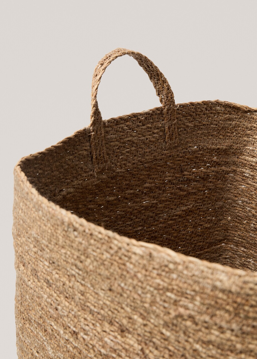 Medium seagrass basket with handles - Brown