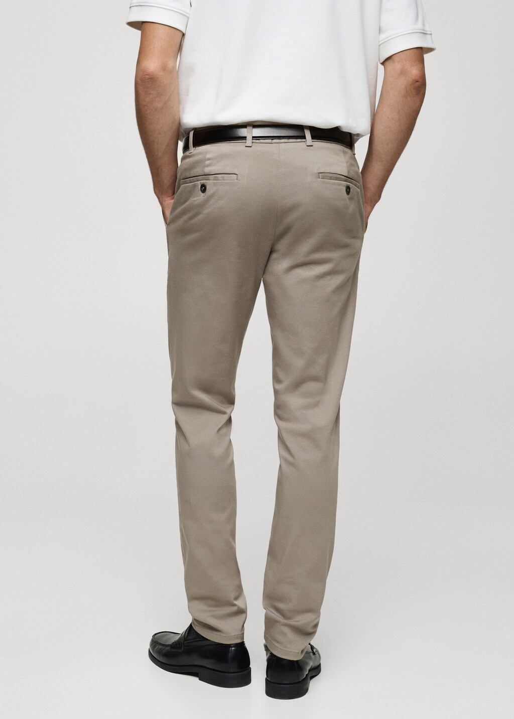 Barna slim-fit twill chino trousers - Beige
