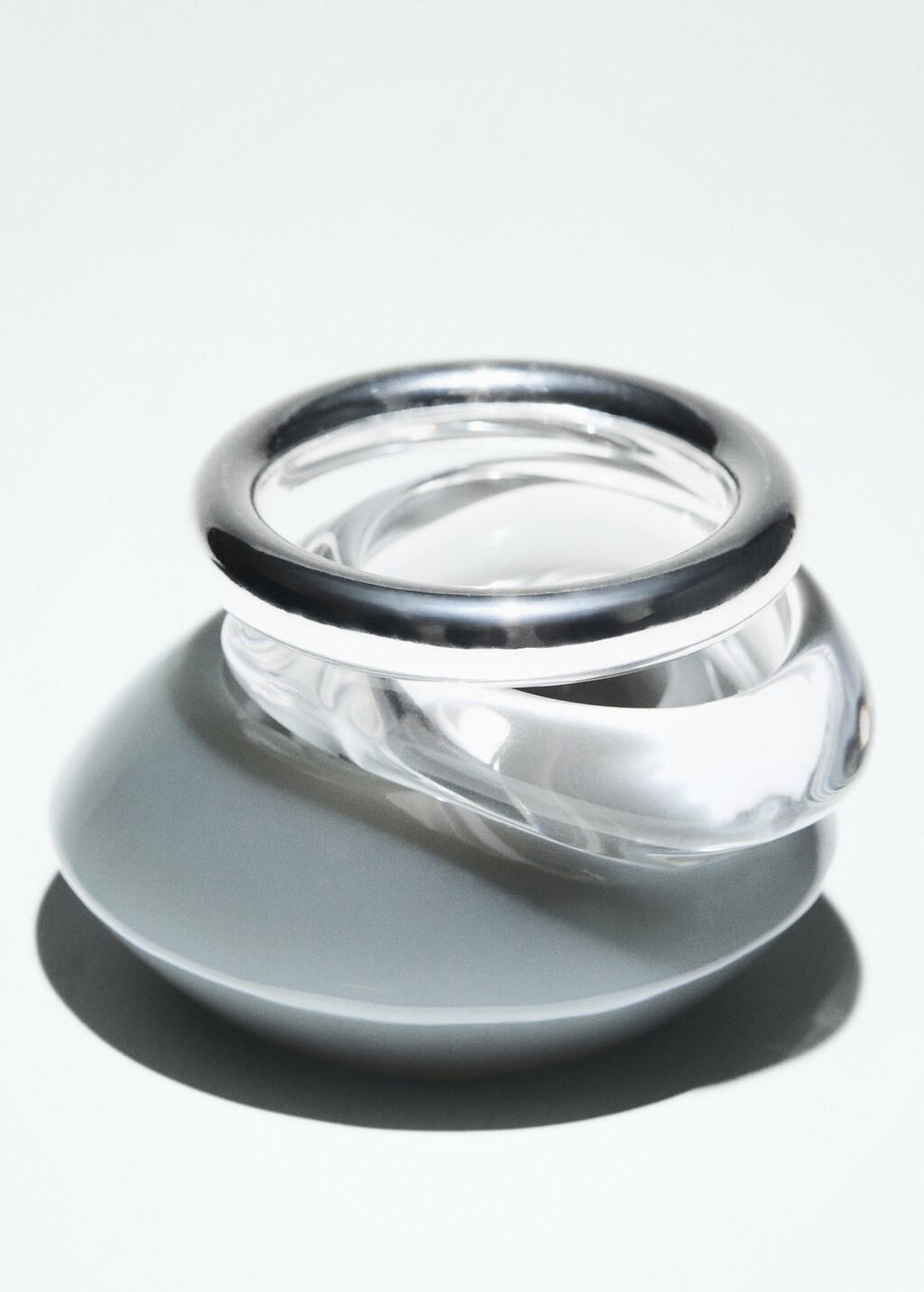 Pack of 3 combined resin bracelets - Silver