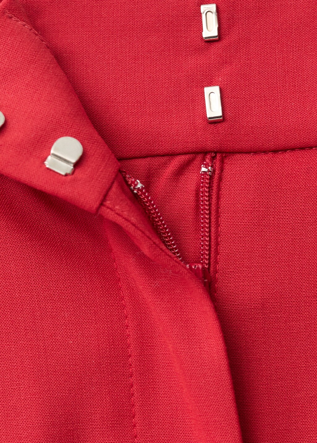 Wideleg wool-blend suit trousers - Red