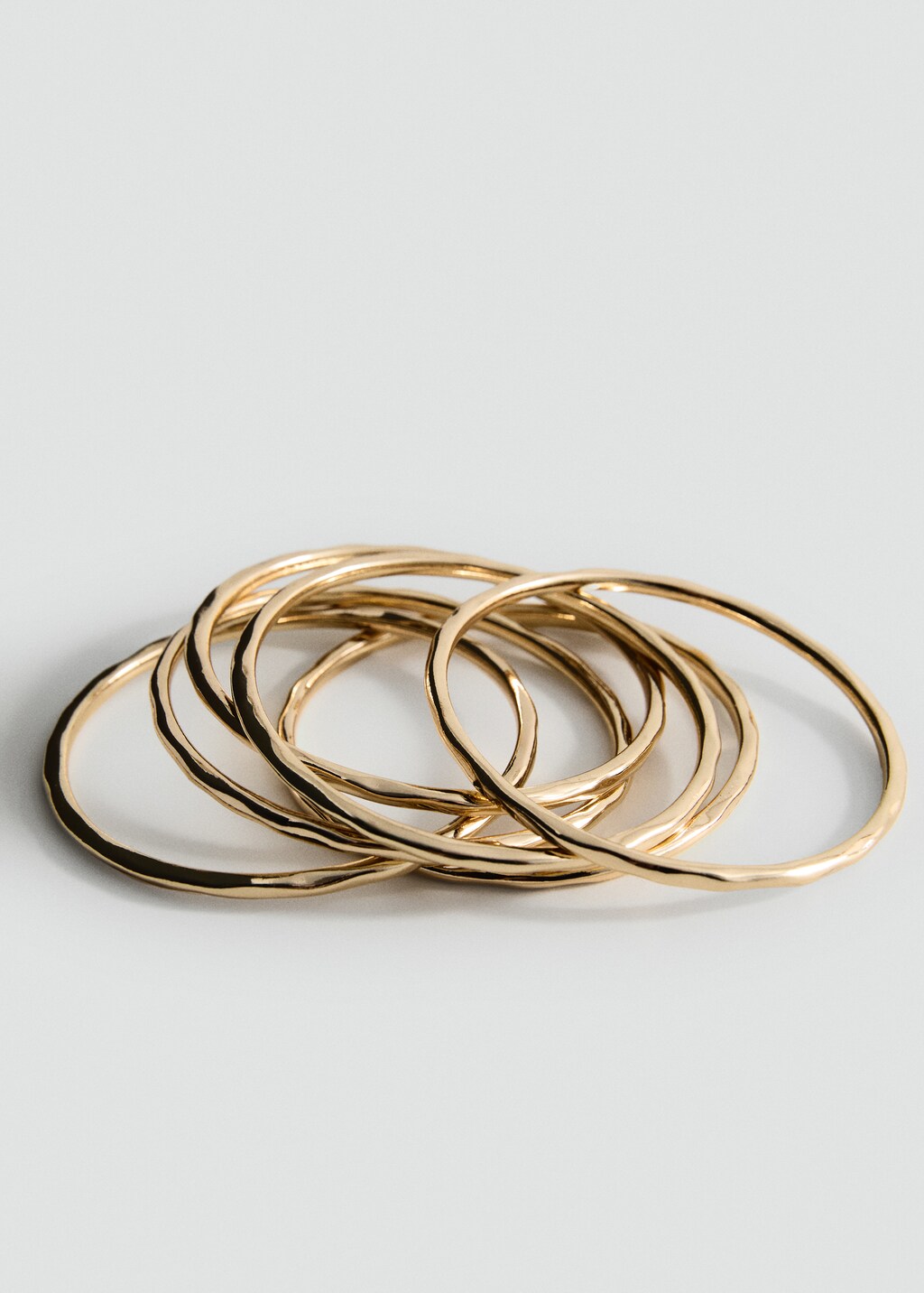 Rigid bracelets set - Gold