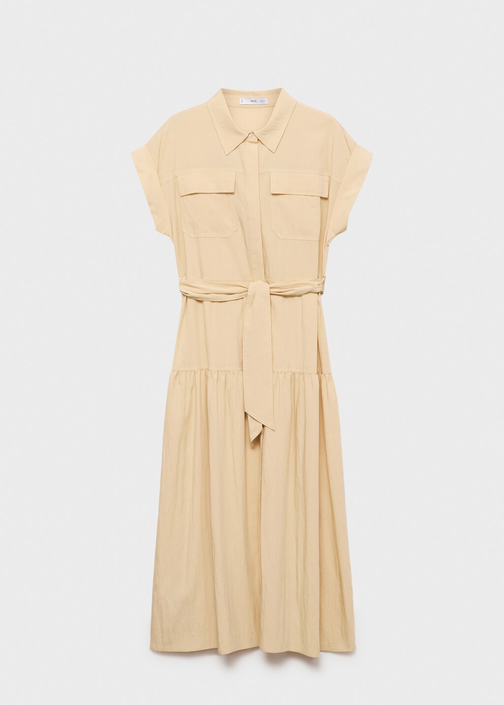 Knot detail shirt dress - Ecru